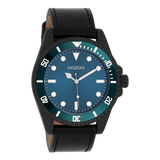OOZOO Timepieces - C11118 - Herren - Leder-Armband - Schwarz/Blau