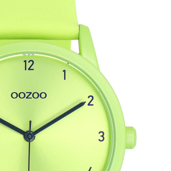 OOZOO Timepieces - C11165 - Damen - Leder-Armband - Hellgrün