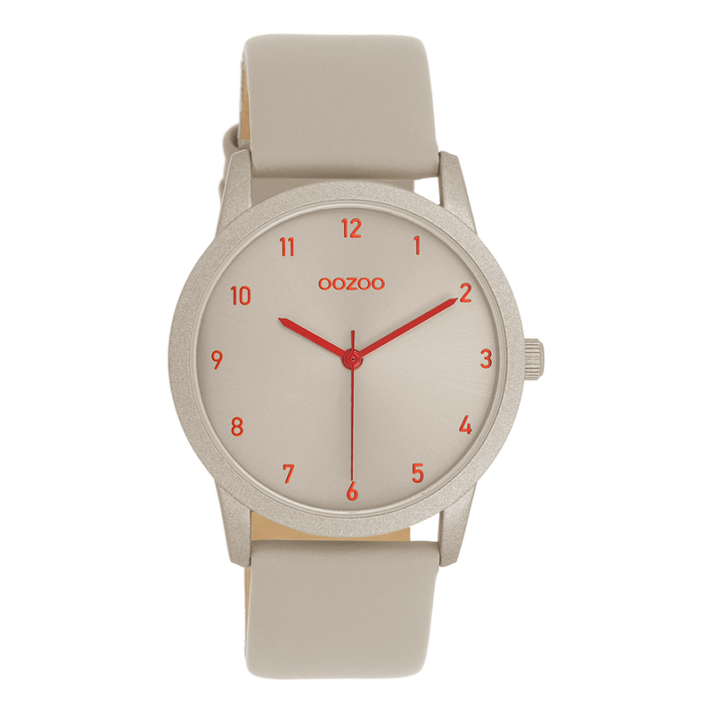 OOZOO Timepieces - C11170 - Damen - Leder-Armband - Taupe