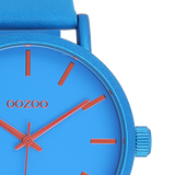 OOZOO Timepieces - C11175 - Damen - Leder-Armband - Blau/Orange