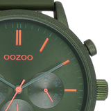 OOZOO Timepieces - C11206 - Herren - Leder-Armband - Dunkelgrün