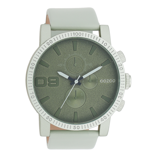 OOZOO Timepieces - C11215 - Unisex - Leder-Armband - Mintgrün