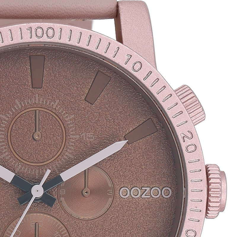 OOZOO Timepieces - C11218 - Unisex - Leder-Armband - Taupe