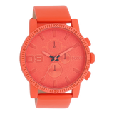 OOZOO Timepieces - C11219 - Unisex - Leder-Armband - Rot/Orange