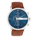 OOZOO Timepieces - C11221 - Herren - Leder-Armband - Braun/Blau