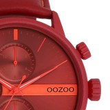 OOZOO Timepieces - C11226 - Herren - Leder-Armband - Rot