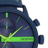 OOZOO Timepieces - C11228 - Herren - Leder-Armband - Blau