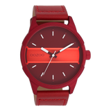 OOZOO Timepieces - C11231 - Herren - Leder-Armband - Rot