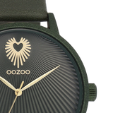 OOZOO Timepieces - C11248 - Damen - Leder-Armband - Grün