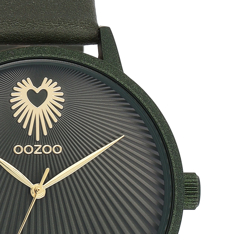 OOZOO Timepieces - C11248 - Damen - Leder-Armband - Grün