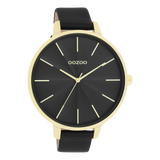 OOZOO Timepieces - C11259 - Damen - Leder-Armband - Schwarz/Gold