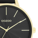 OOZOO Timepieces - C11259 - Damen - Leder-Armband - Schwarz/Gold