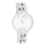 OOZOO Timepieces - C11260 - Edelstahl-Glieder-Armband - Silber/Weiß