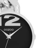 OOZOO Timepieces - C11261 - Edelstahl-Glieder-Armband - Silber/Schwarz