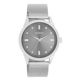 OOZOO Timepieces - C11281 - Damen - Edelstahl-Mesh-Armband - Silber/Grau