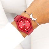 OOZOO Timepieces - C11286 - Damen - Leder-Armband - Rot