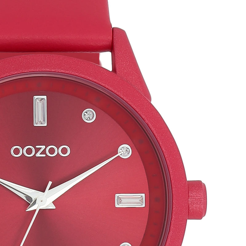 OOZOO Timepieces - C11286 - Damen - Leder-Armband - Rot