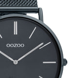 OOZOO Vintage - C20015 - Unisex- Edelstahl-Mesh-Armband – Dunkelblau