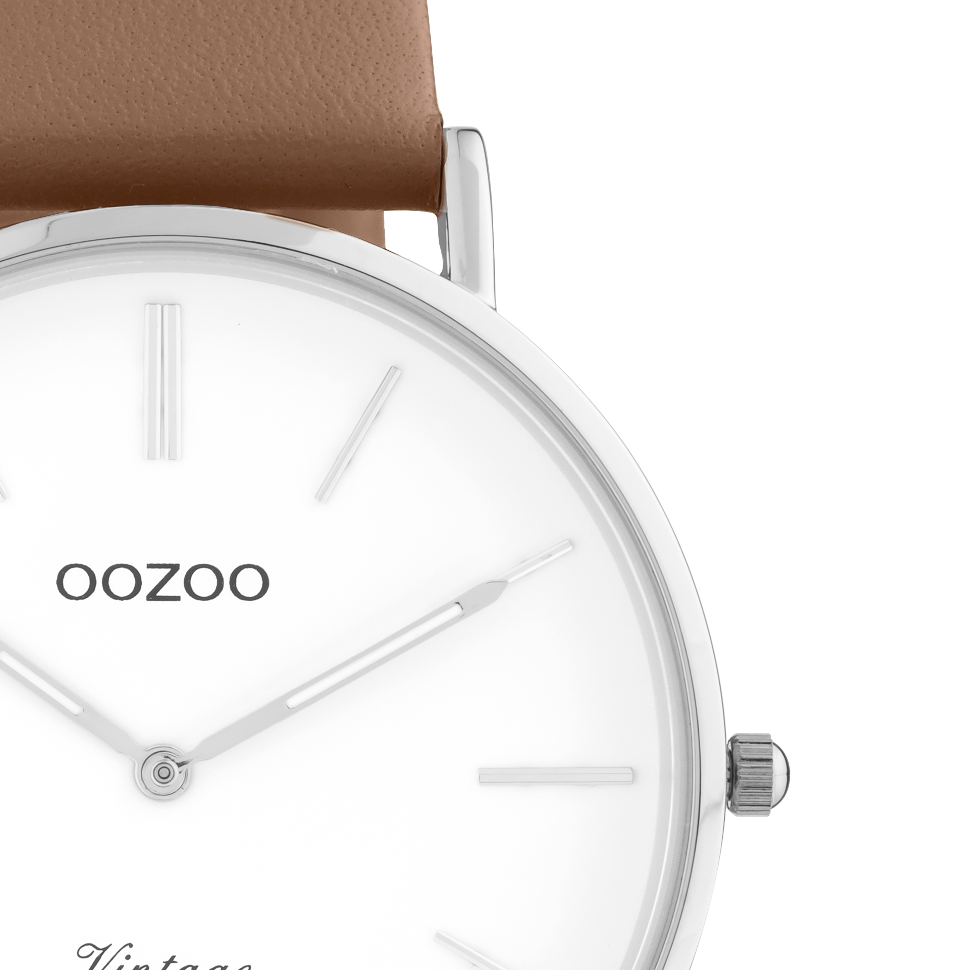 Oozoo Leder-Armband Für Uhren – 24 Mm, Schwarz Mit Nieten, Inkl. Federstege