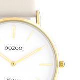 OOZOO Vintage - C20253 - Damen - Leder-Armband - Gold/Hell-Beige