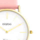 OOZOO Vintage - C20254 - Damen - Leder-Armband - Gold/Rosa