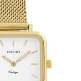 OOZOO Vintage - C20263 - Damen - Mesh-Armband - Gold/Weiß