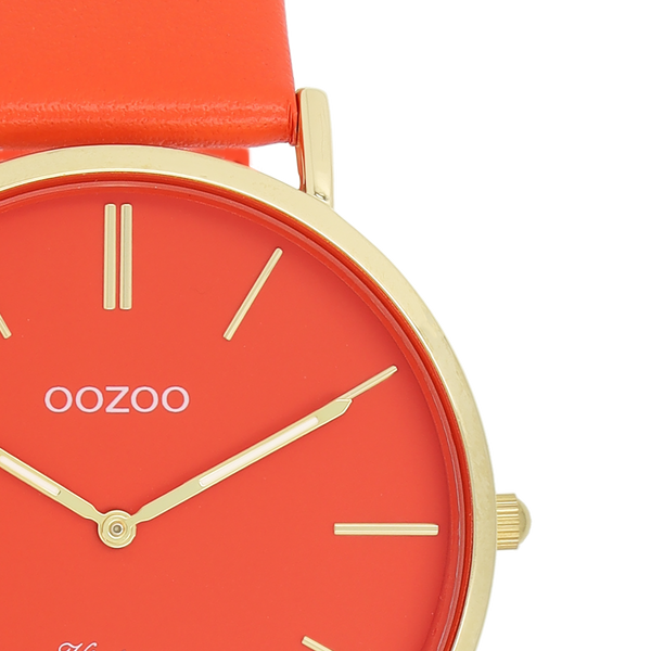 OOZOO Vintage - C20321 - Damen - Leder-Armband - Rot/Orange/Gold