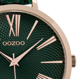 OOZOO Timepieces - C9216 - Damen - Leder-Armband - Grün/Grün