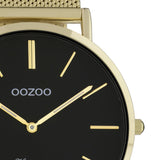 OOZOO Vintage - C9912 - Unisex - Edelstahl-Mesh-Armband - Gold/Schwarz