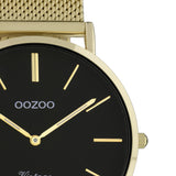 OOZOO Vintage - C9913 - Unisex - Edelstahl-Mesh-Armband - Gold/Schwarz