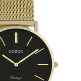 OOZOO Vintage - C9915 - Unisex - Edelstahl-Mesh-Armband - Gold/Schwarz