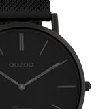 OOZOO Vintage - C9933 - Unisex - Edelstahl-Mesh-Armband - Schwarz 40mm