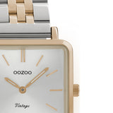 OOZOO Vintage - C9954 - Damen - Edelstahl-Glieder-Armband - Roségold/Silber
