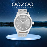 OOZOO Timepieces - C1082 - Damen - Leder-Armband - Silber/Metallic