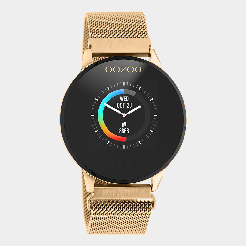 OOZOO Smartwatches - Unisex - Edelstahl-Mesh-Armband - Roségold 