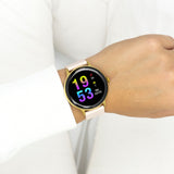 OOZOO Smartwatches - Q00131 - Silikon-Armband - Gold/Pinkgrau