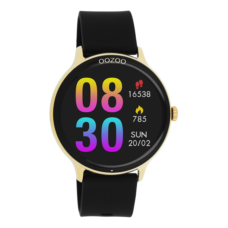 OOZOO Smartwatches - Q00132 - Silikon-Armband - Gold/Schwarz