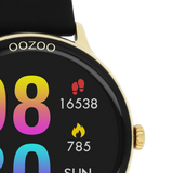 OOZOO Smartwatches - Q00132 - Silikon-Armband - Gold/Schwarz