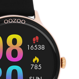 OOZOO Smartwatches - Q00133 - Silikon-Armband - Roségold/Schwarz