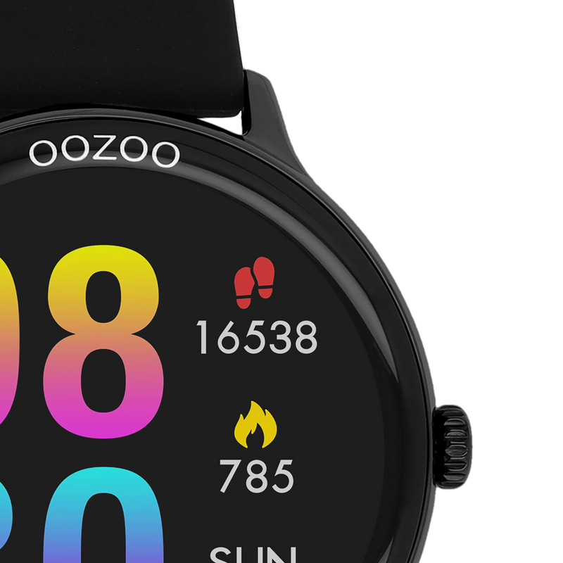 OOZOO Smartwatches - Q00134 - Silikon-Armband - Schwarz