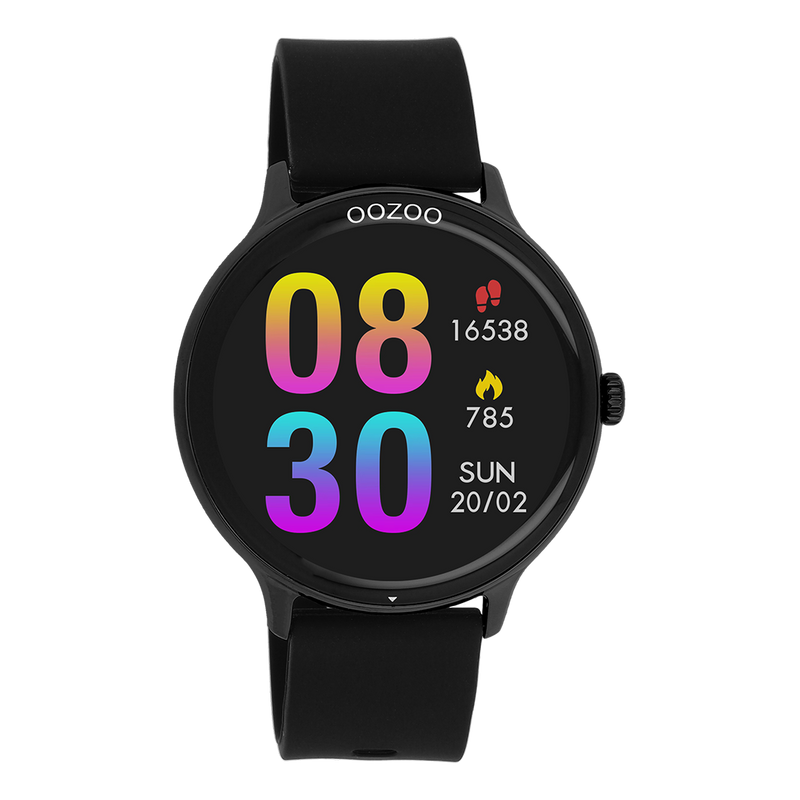 OOZOO Smartwatches - Q00134 - Silikon-Armband - Schwarz