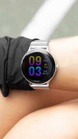 OOZOO Smartwatches - Q00135 - Edelstahl-Mesh-Armband - Silber