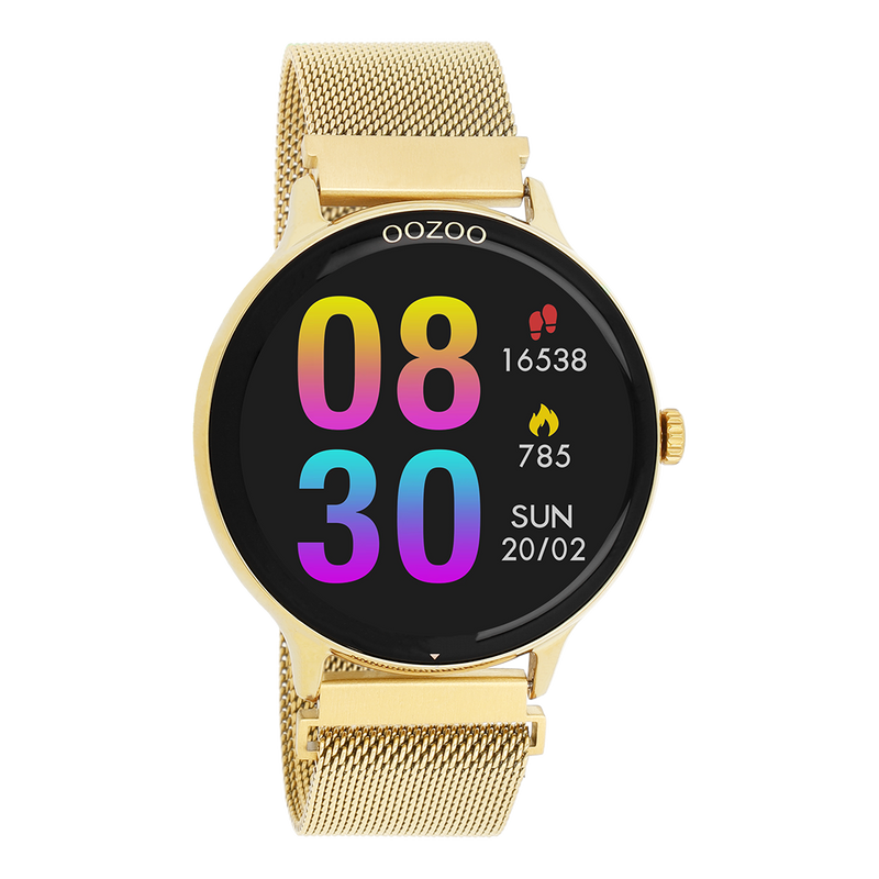 OOZOO Smartwatches - Q00136 - Edelstahl-Mesh-Armband - Gold