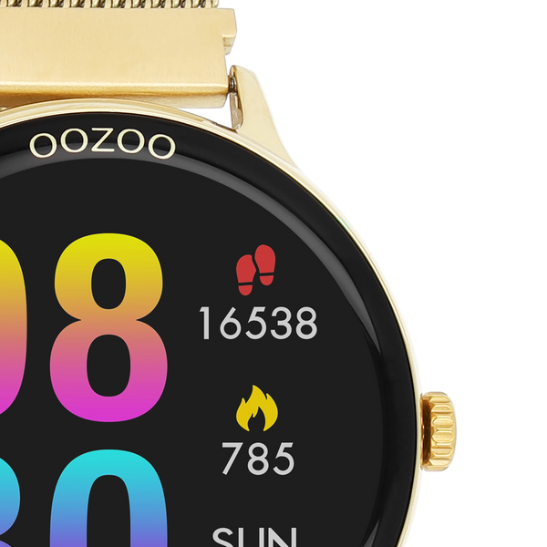 OOZOO Smartwatches - Q00136 - Edelstahl-Mesh-Armband - Gold