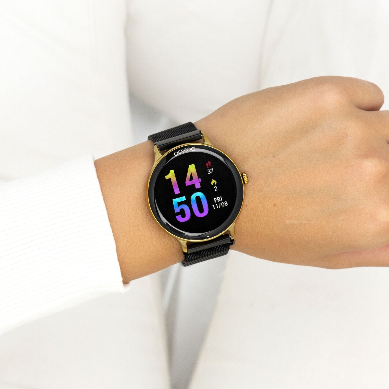 OOZOO Smartwatches - Q00137 - Edelstahl-Mesh-Armband - Gold 