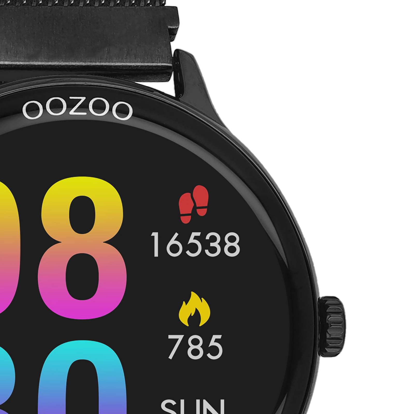 OOZOO Smartwatches Q00139 Edelstahl Mesh Armband Schwarz OOZOO Shop