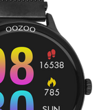 OOZOO Smartwatches - Q00139 - Edelstahl-Mesh-Armband - Schwarz