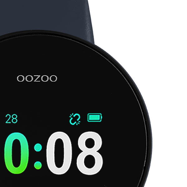 OOZOO Smartwatches - Q00208 - Silikon-Armband - Dunkelblau/Schwarz