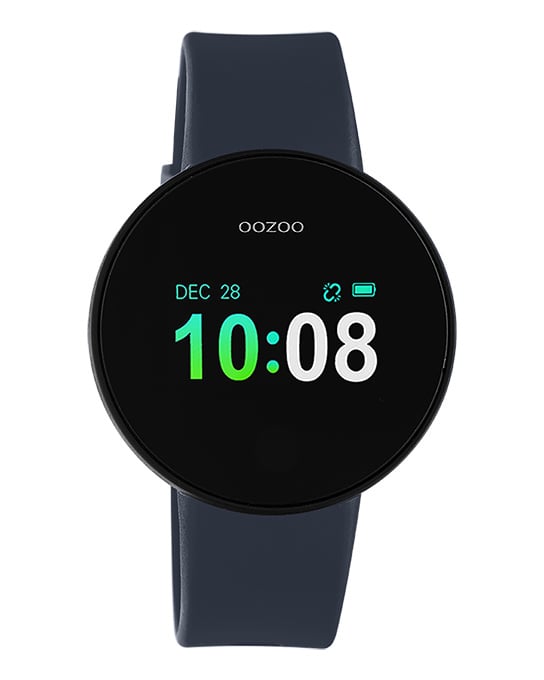 OOZOO Smartwatches - Q00208 - Silikon-Armband - Dunkelblau/Schwarz