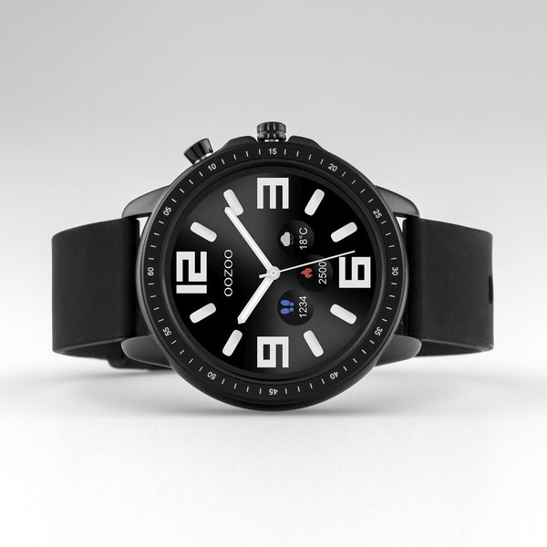 OOZOO Smartwatches - Unisex - Silikon-Armband - Schwarz